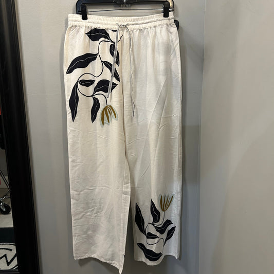 Pants Wide Leg By Anthropologie In Black & Cream, Size: 8