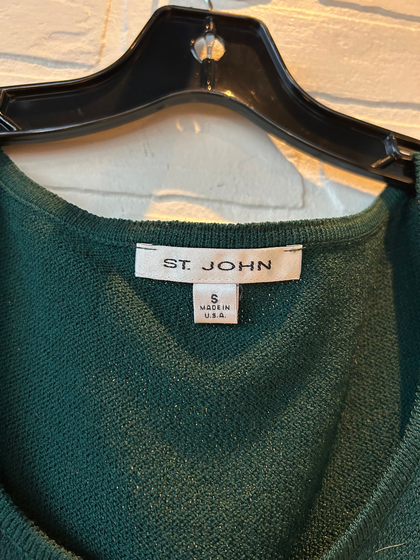 Top Sleeveless Luxury Designer By St John Knits In Green, Size: S