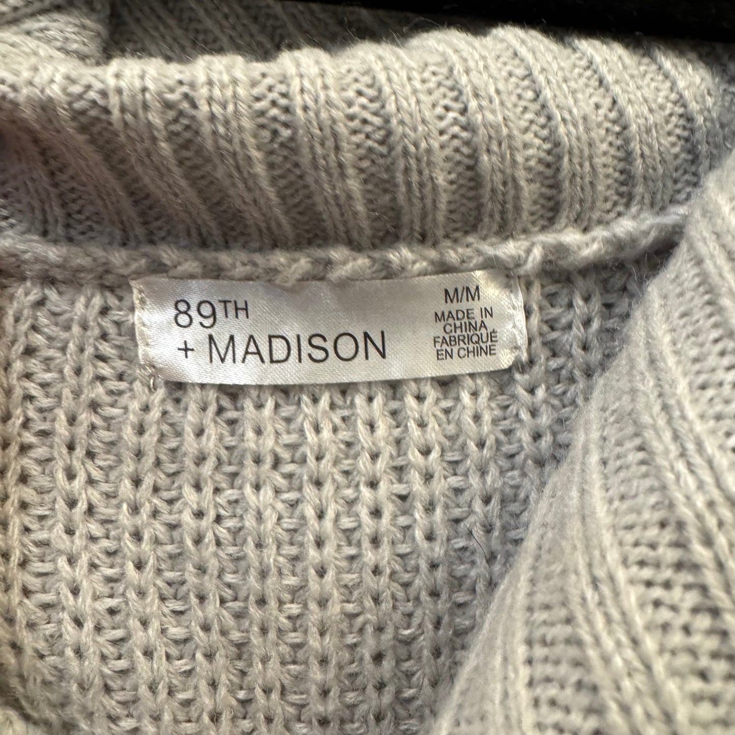 Sweater By 89th And Madison In Grey, Size: M