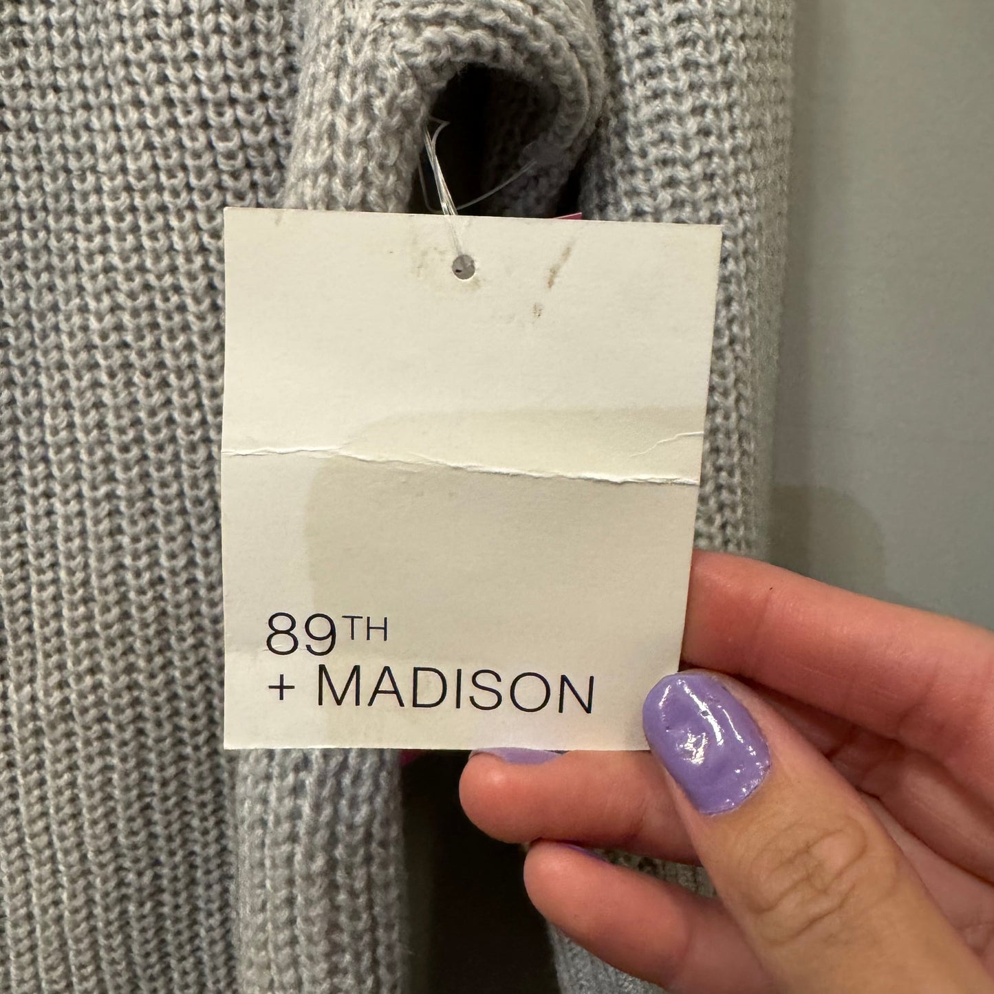 Sweater By 89th And Madison In Grey, Size: M