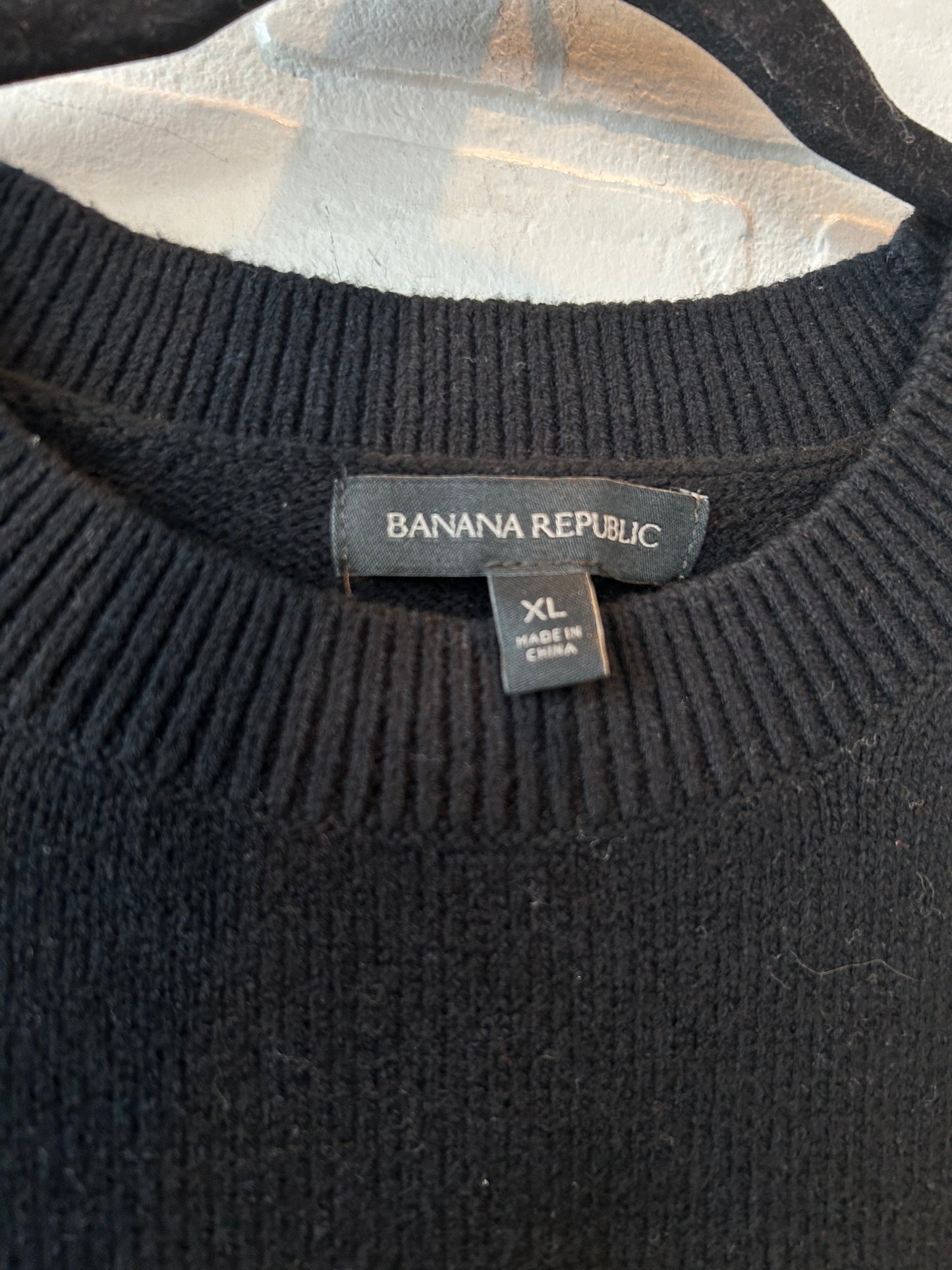 Sweater By Banana Republic In Black, Size: Xl