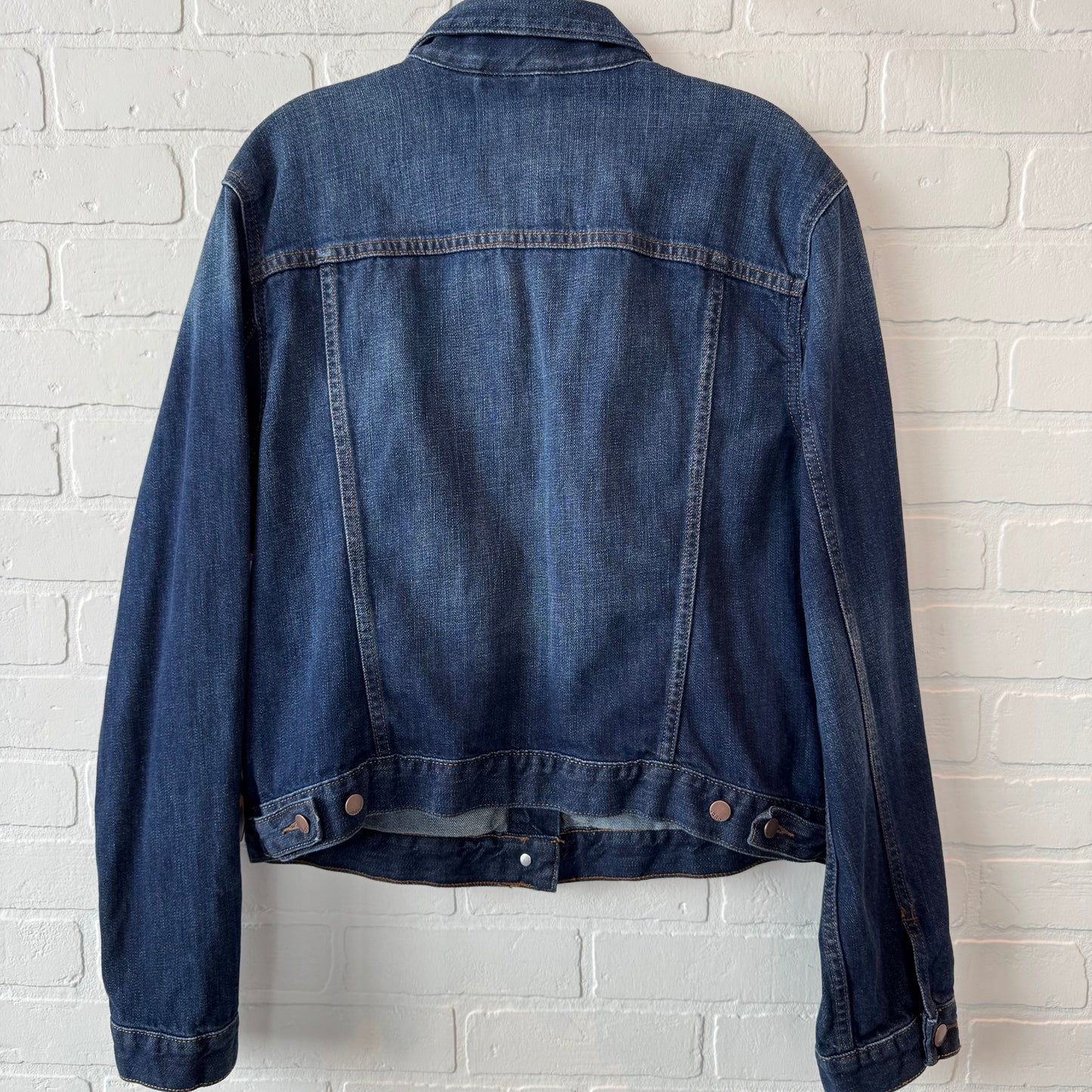 Jacket Denim By Gap In Blue Denim, Size: Xl