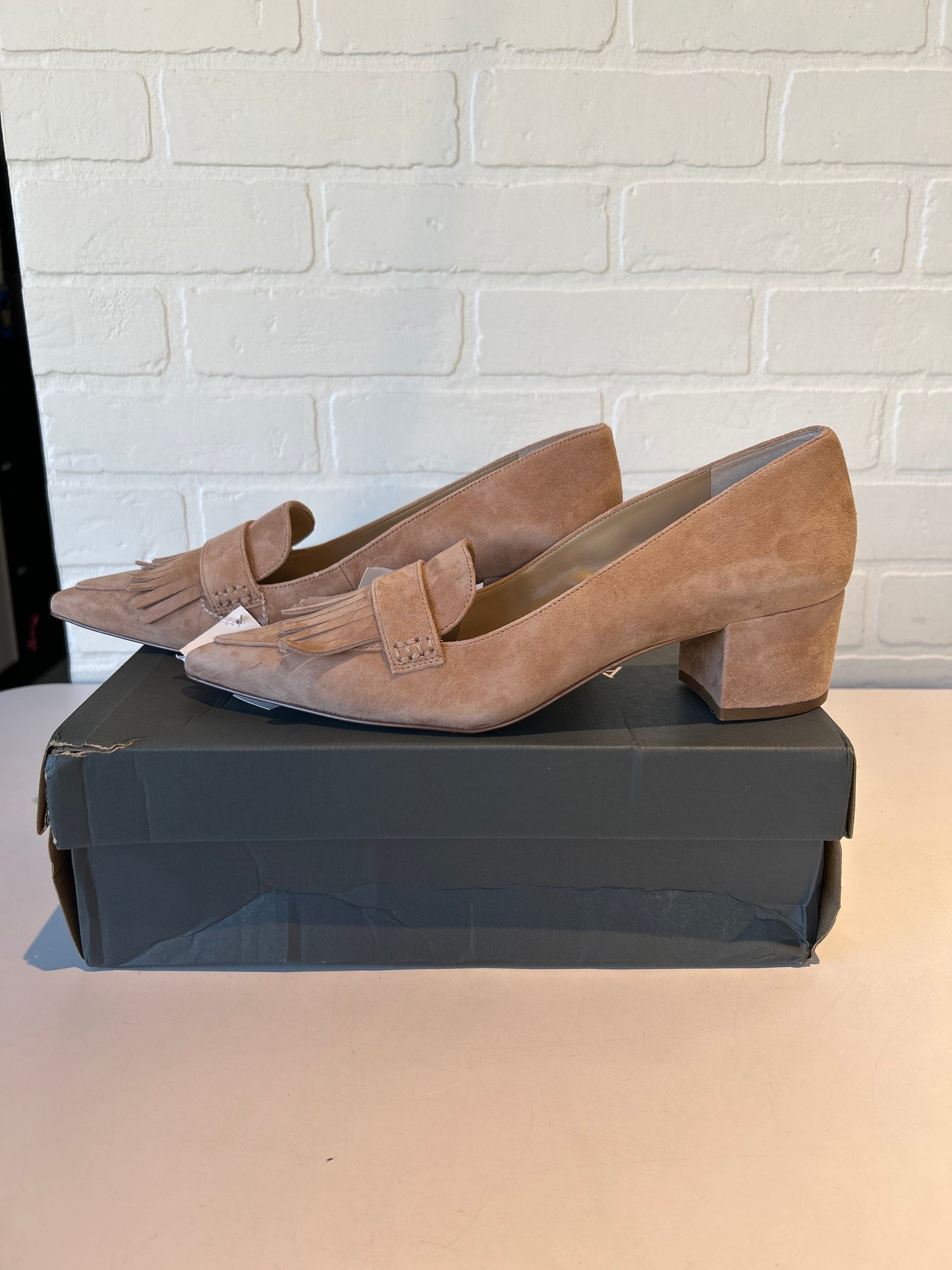 Shoes Heels Block By Ann Taylor In Tan, Size: 8.5