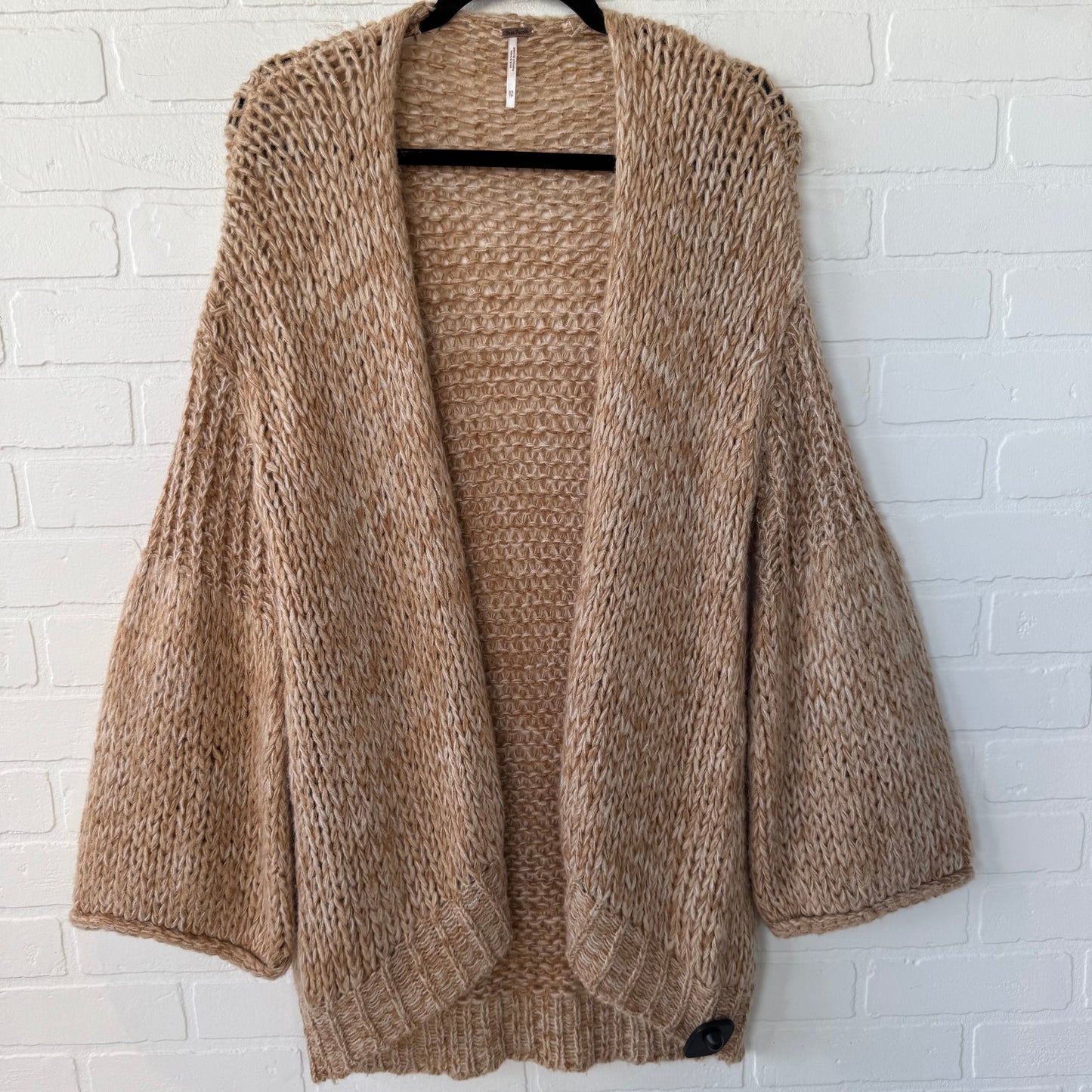 Sweater Cardigan By Free People In Tan, Size: Xs