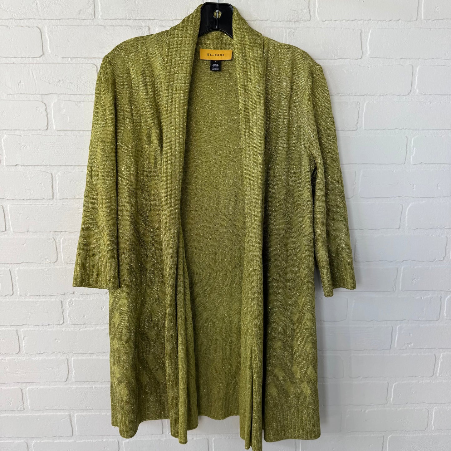 Sweater Cardigan Luxury Designer By St. John In Green, Size: S