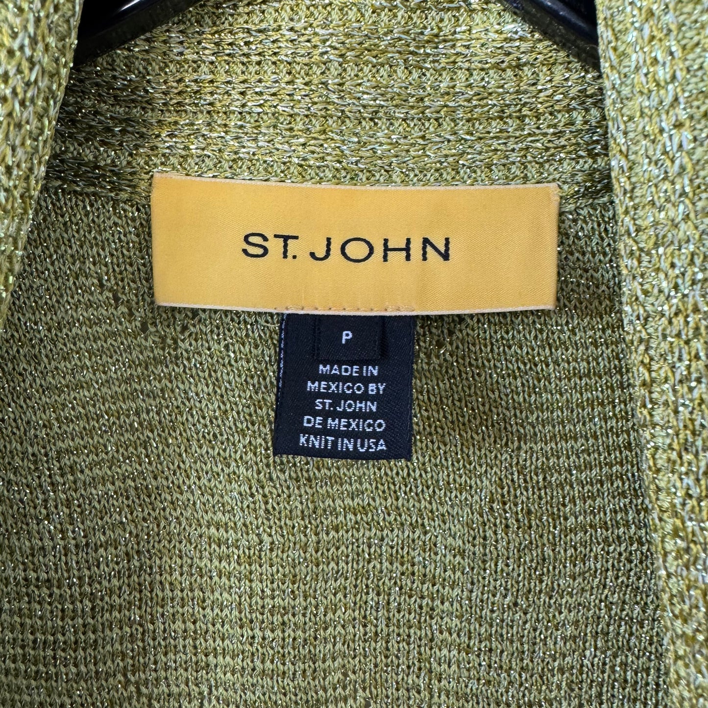 Sweater Cardigan Luxury Designer By St. John In Green, Size: S