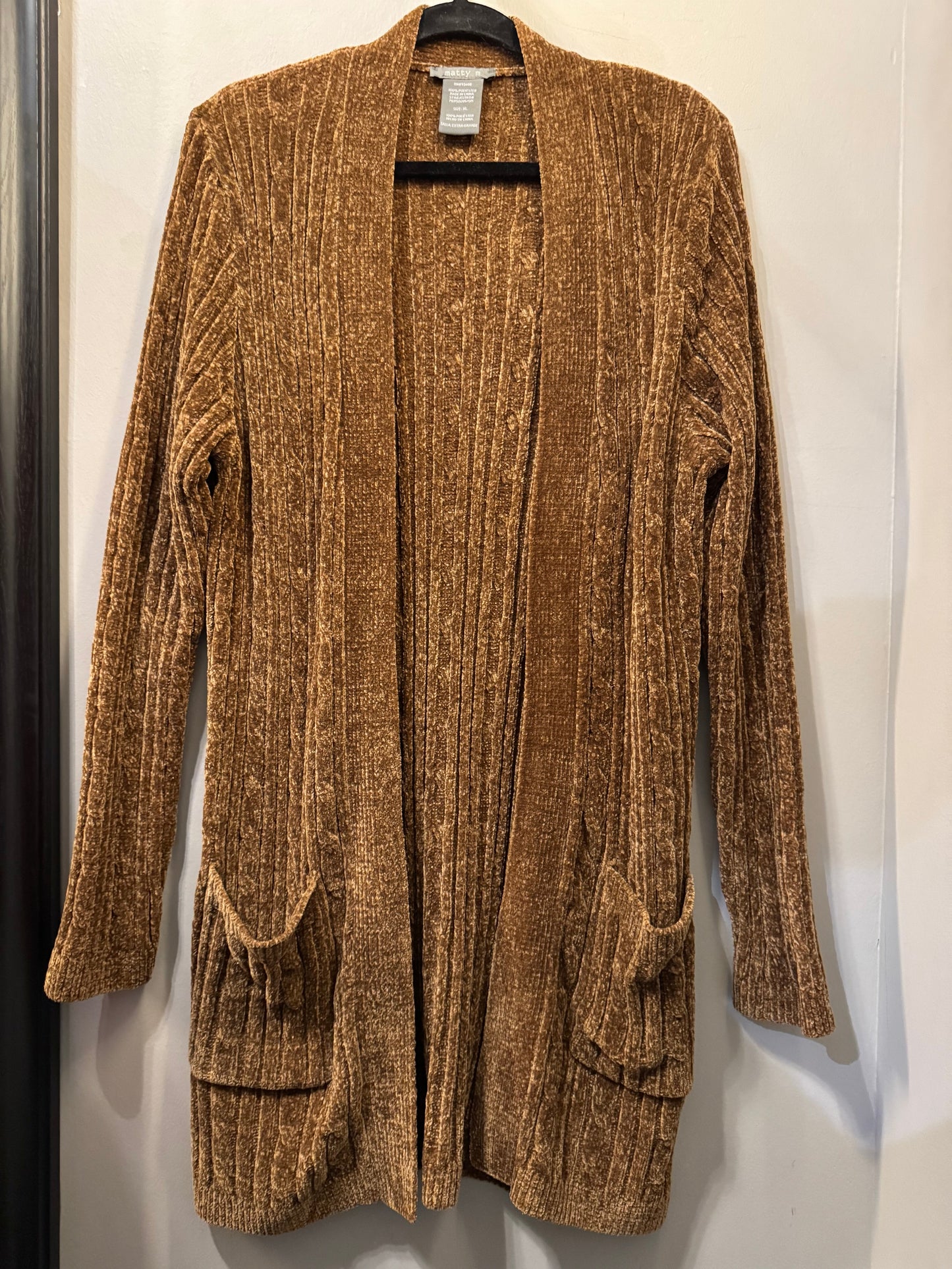 Sweater Cardigan By Matty M In Brown, Size: M