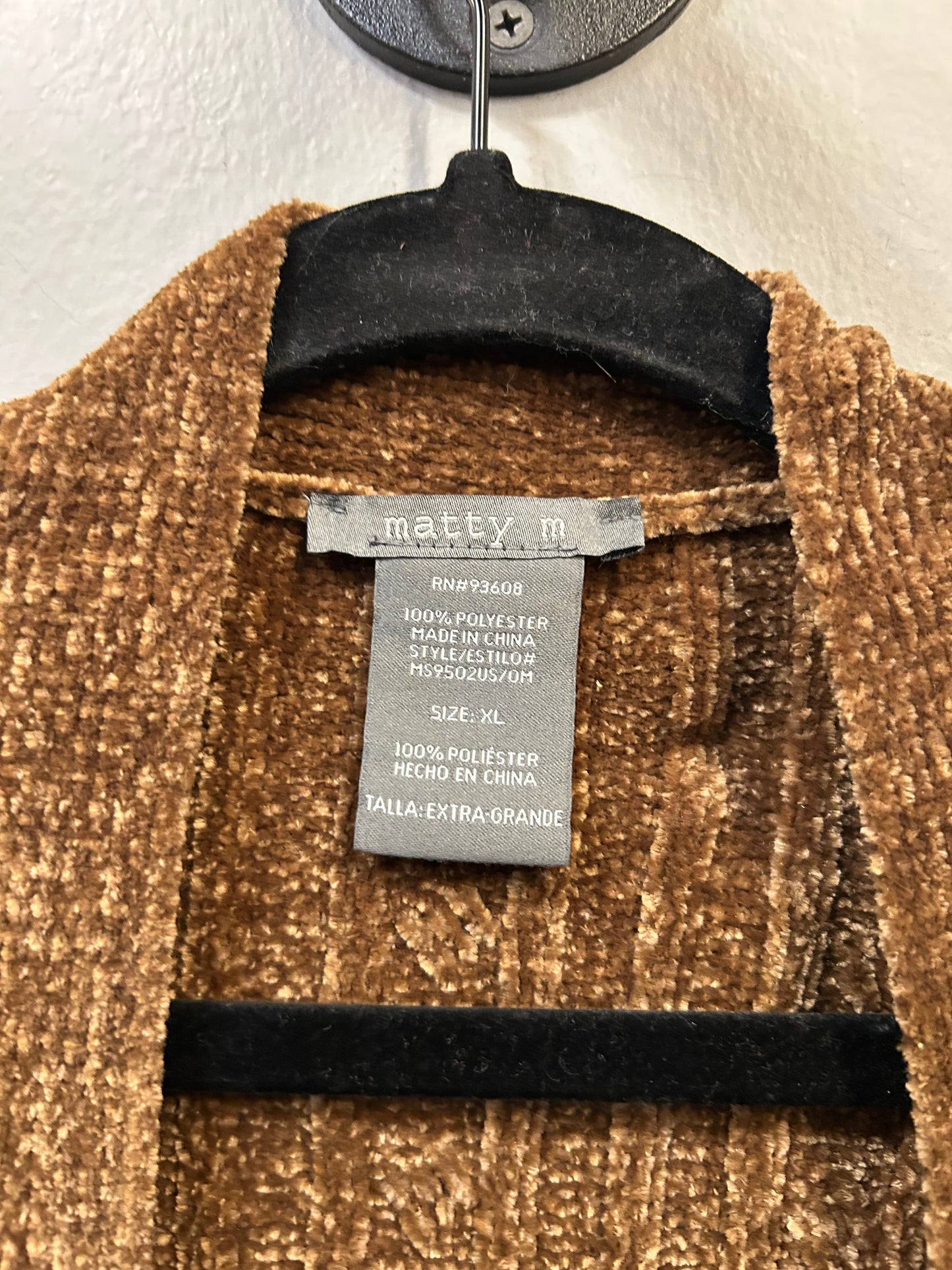 Sweater Cardigan By Matty M In Brown, Size: M