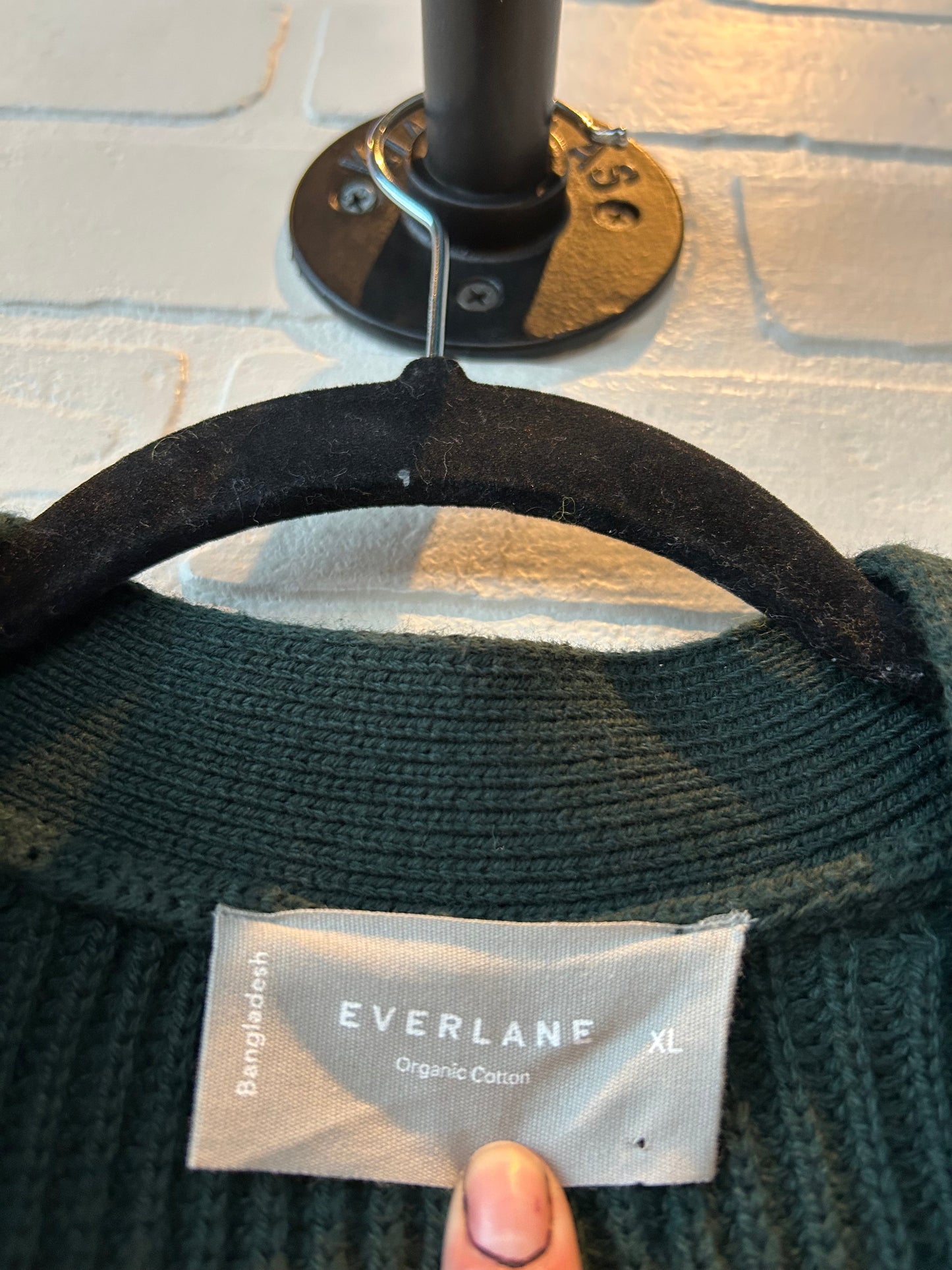 Sweater Cardigan By Everlane In Green, Size: Xl