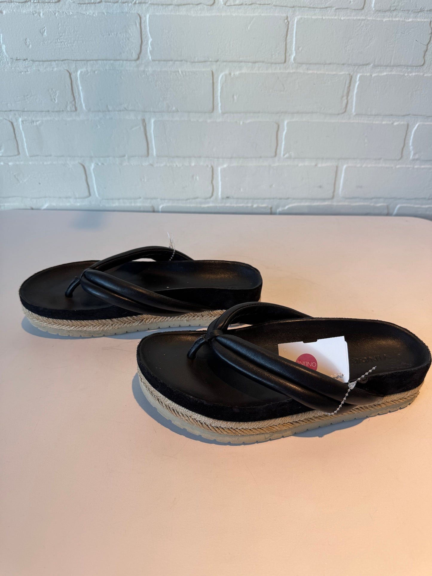 Sandals Flip Flops By Vince In Black, Size: 7