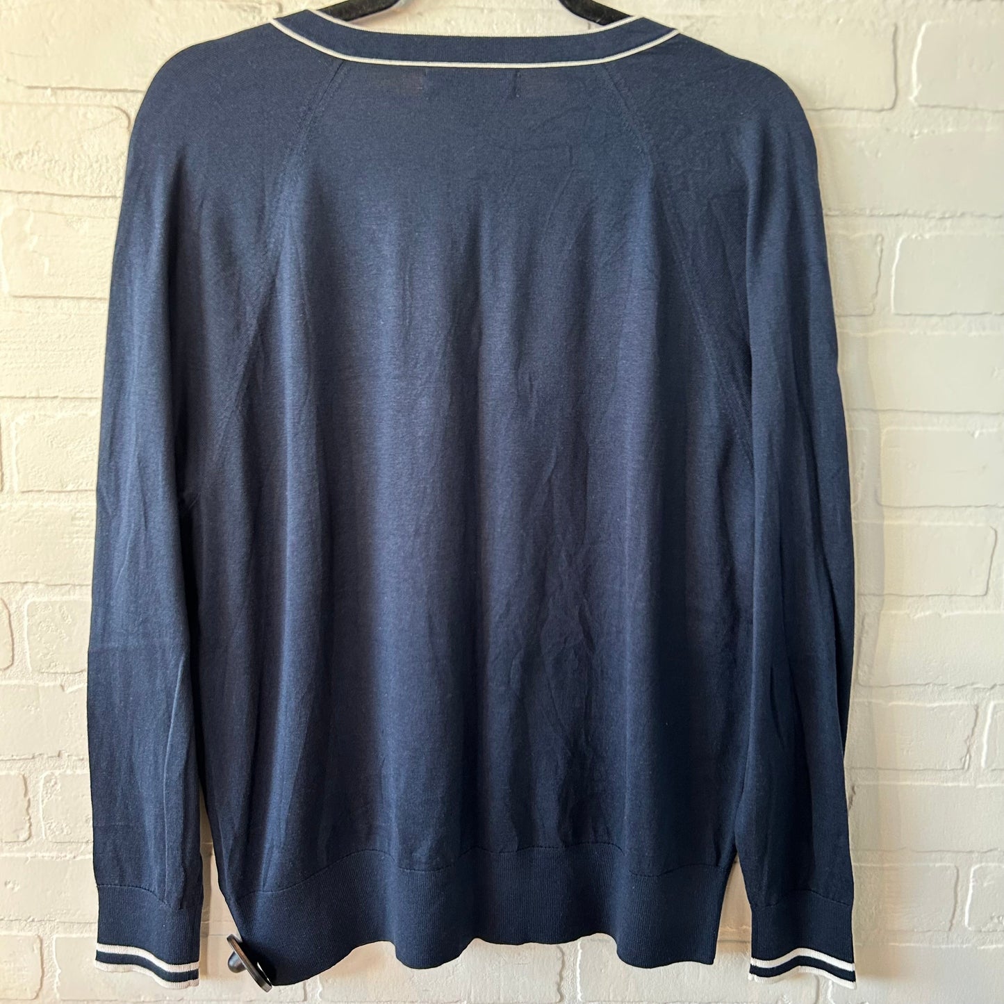 Sweater By Banana Republic In Blue & Cream, Size: Xl