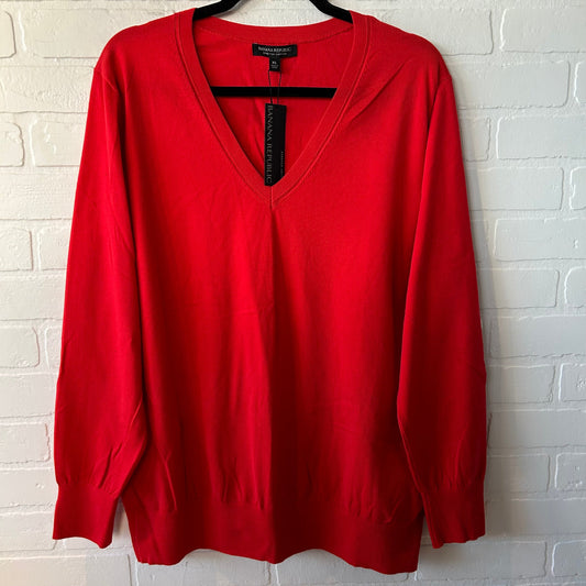 Sweater By Banana Republic In Red, Size: Xl