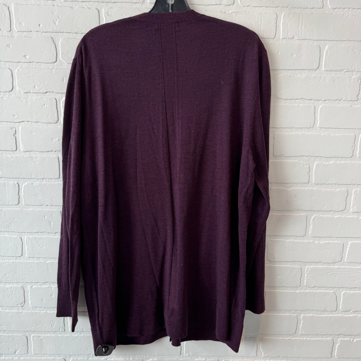 Sweater Cardigan By Banana Republic In Purple, Size: Xl