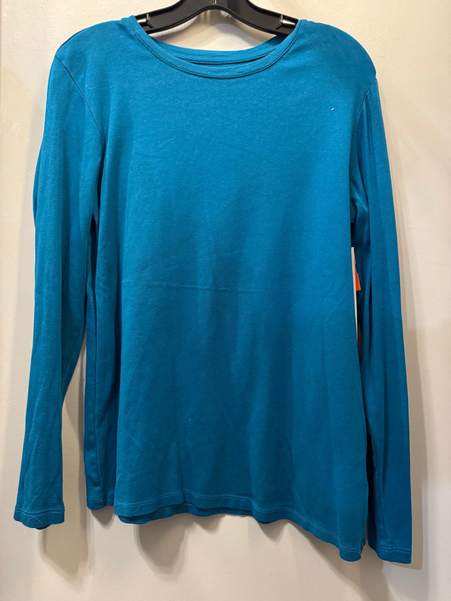 Top Long Sleeve Basic By Eddie Bauer In Blue, Size: L