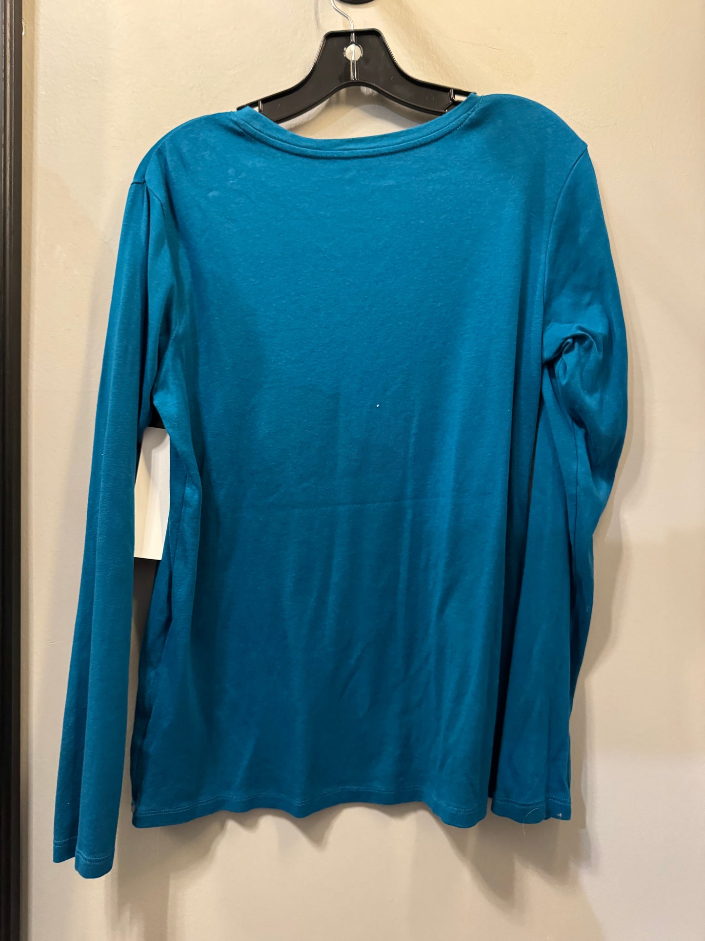 Top Long Sleeve Basic By Eddie Bauer In Blue, Size: L