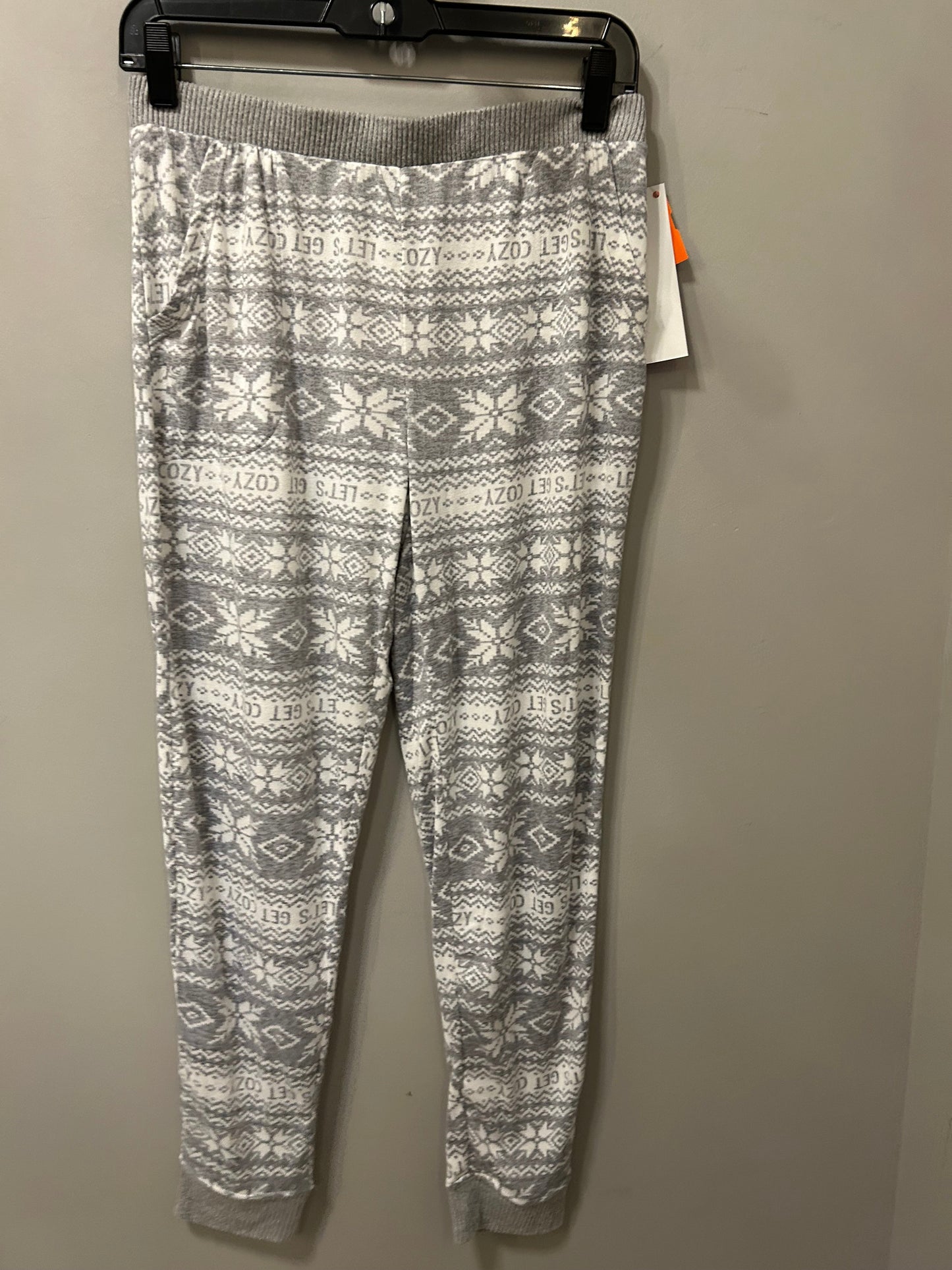 Pajamas 2pc By Cuddl Duds In Grey & White, Size: S