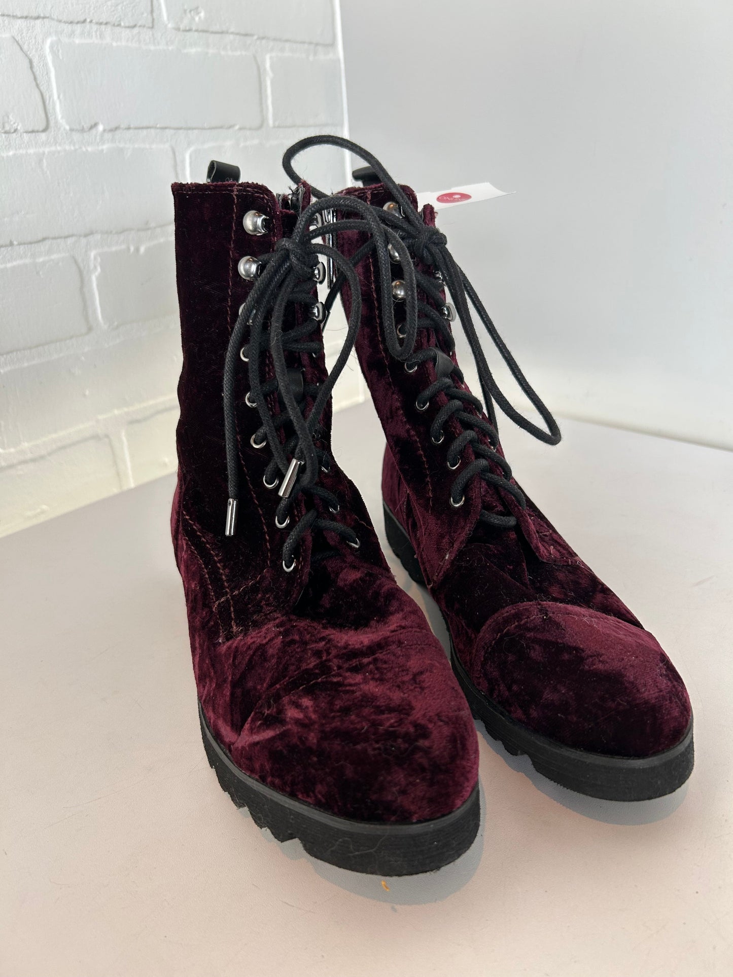 Boots Ankle Flats By Donald Pliner In Purple, Size: 8