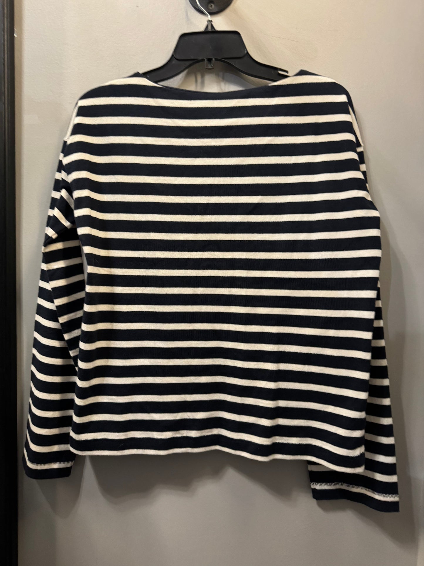 Top Long Sleeve By Rag And Bone In Blue & Cream, Size: S