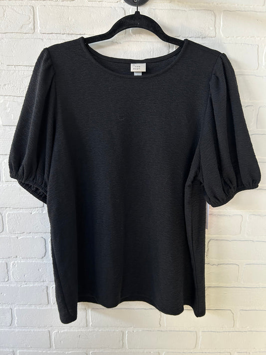 Top Short Sleeve By A New Day In Black, Size: L