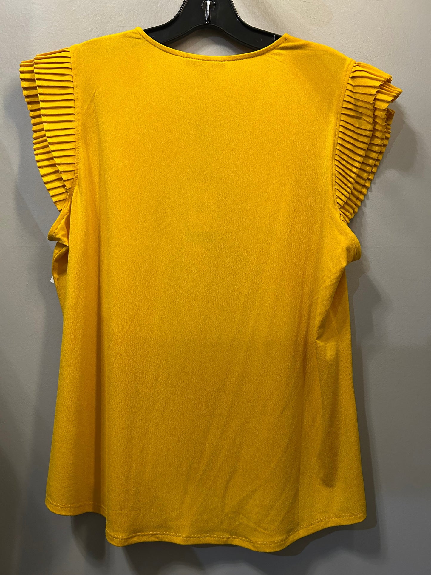 Top Sleeveless By Adrianna Papell In Yellow, Size: L