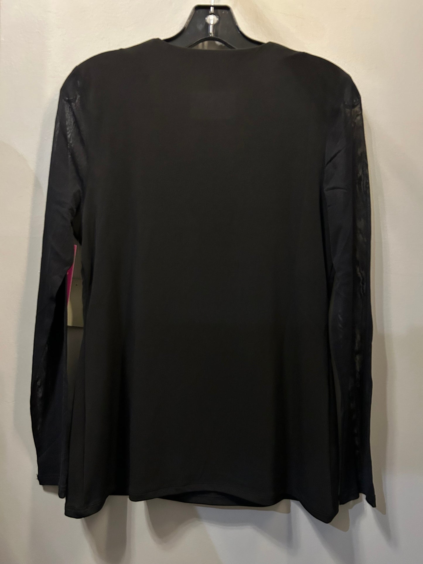 Top Long Sleeve By Carmen By Carmen Marc Valvo In Black, Size: L