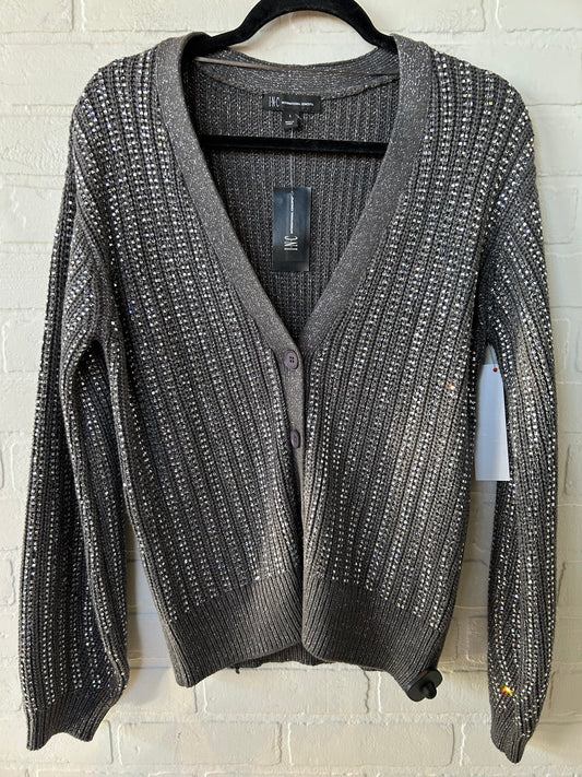 Sweater Cardigan By Inc In Grey, Size: L