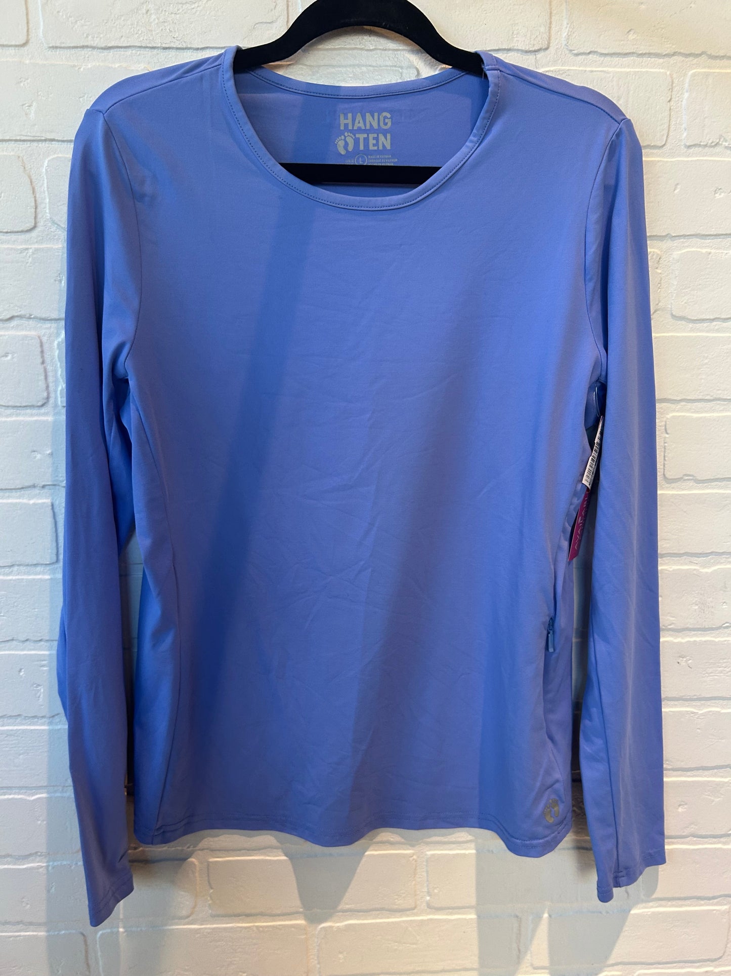 Top Long Sleeve By Hang Ten In Blue, Size: L