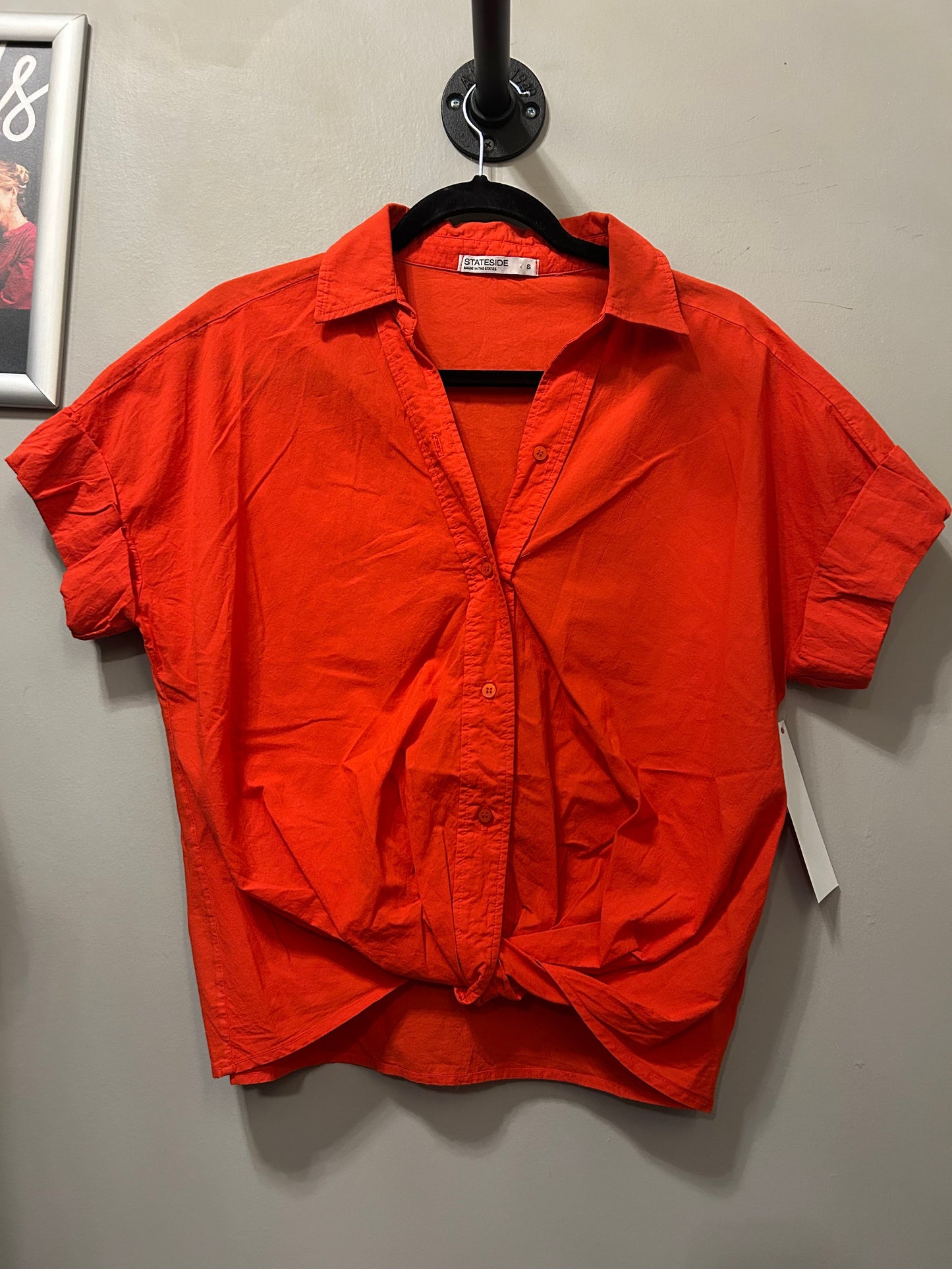 Top Short Sleeve By Stateside In Orange, Size: S