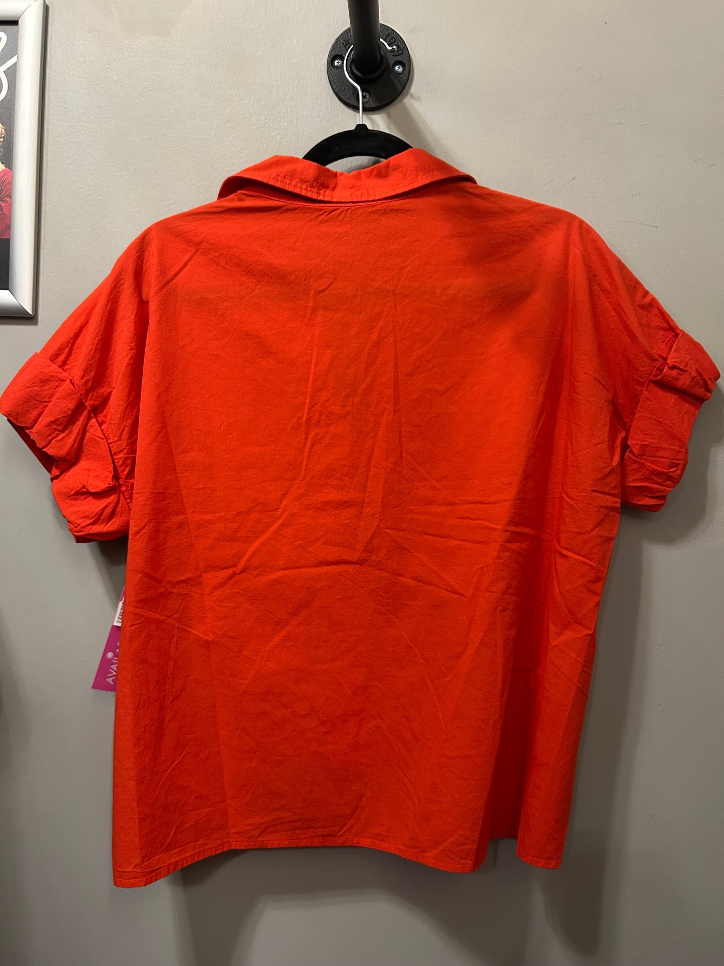 Top Short Sleeve By Stateside In Orange, Size: S