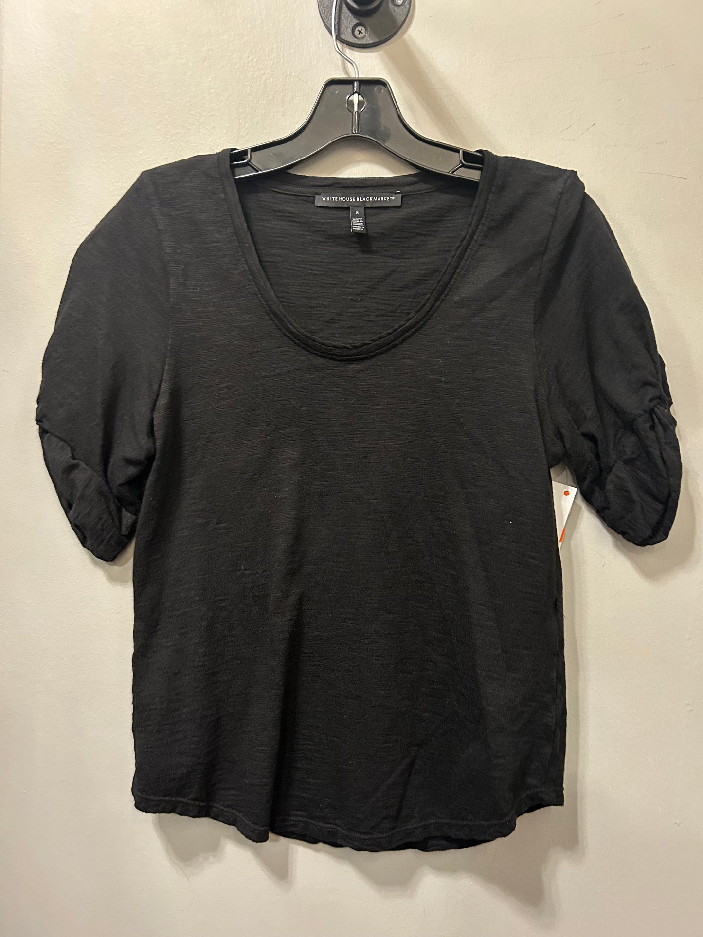 Top Short Sleeve Basic By White House Black Market In Black, Size: S