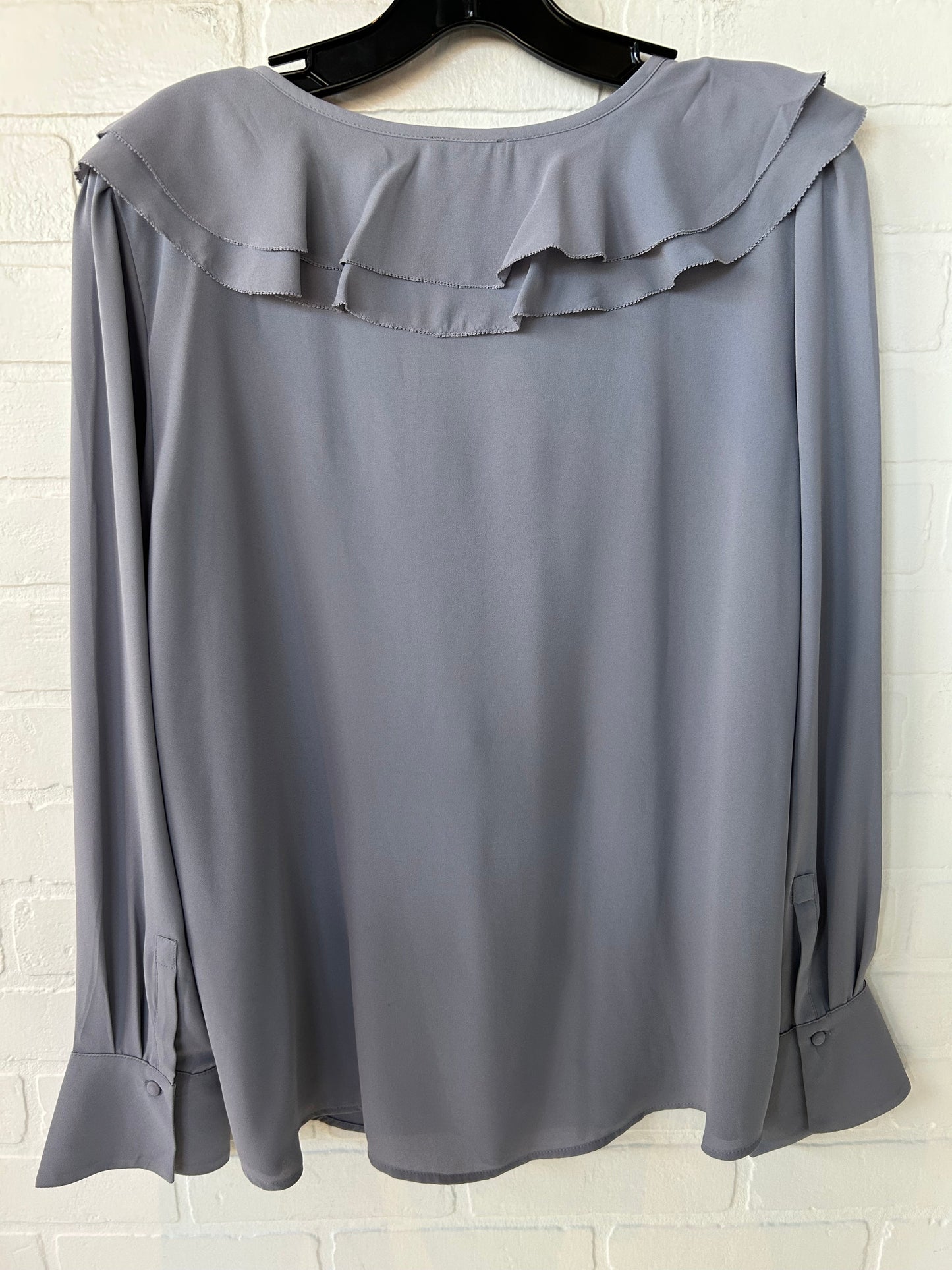 Top Long Sleeve By Ann Taylor In Grey, Size: L