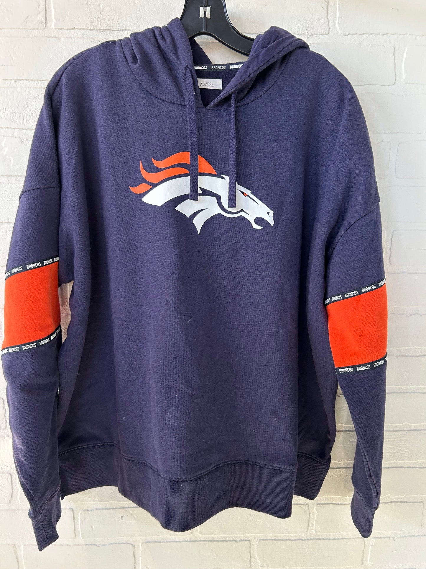 Sweatshirt Hoodie By Clothes Mentor In Blue & Orange, Size: Xl