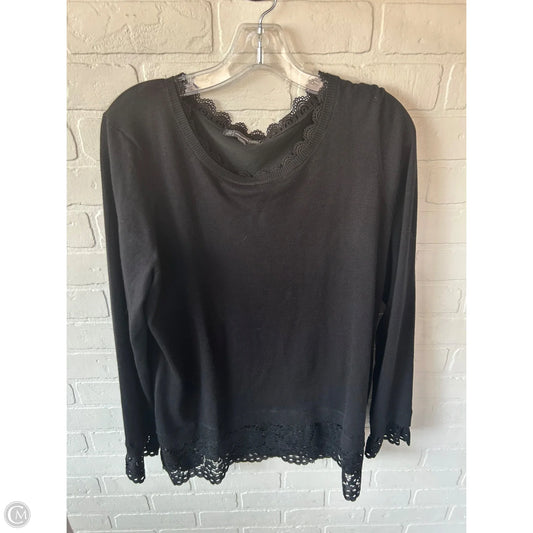 Sweater By Adrianna Papell In Black, Size: Xl