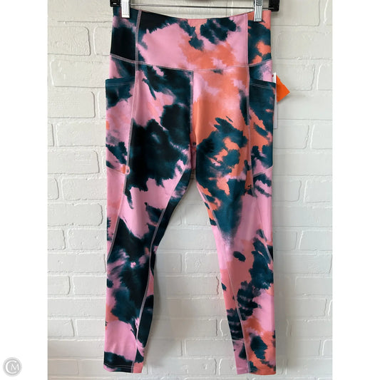 Athletic Leggings By Tek Gear In Orange & Pink, Size: 8