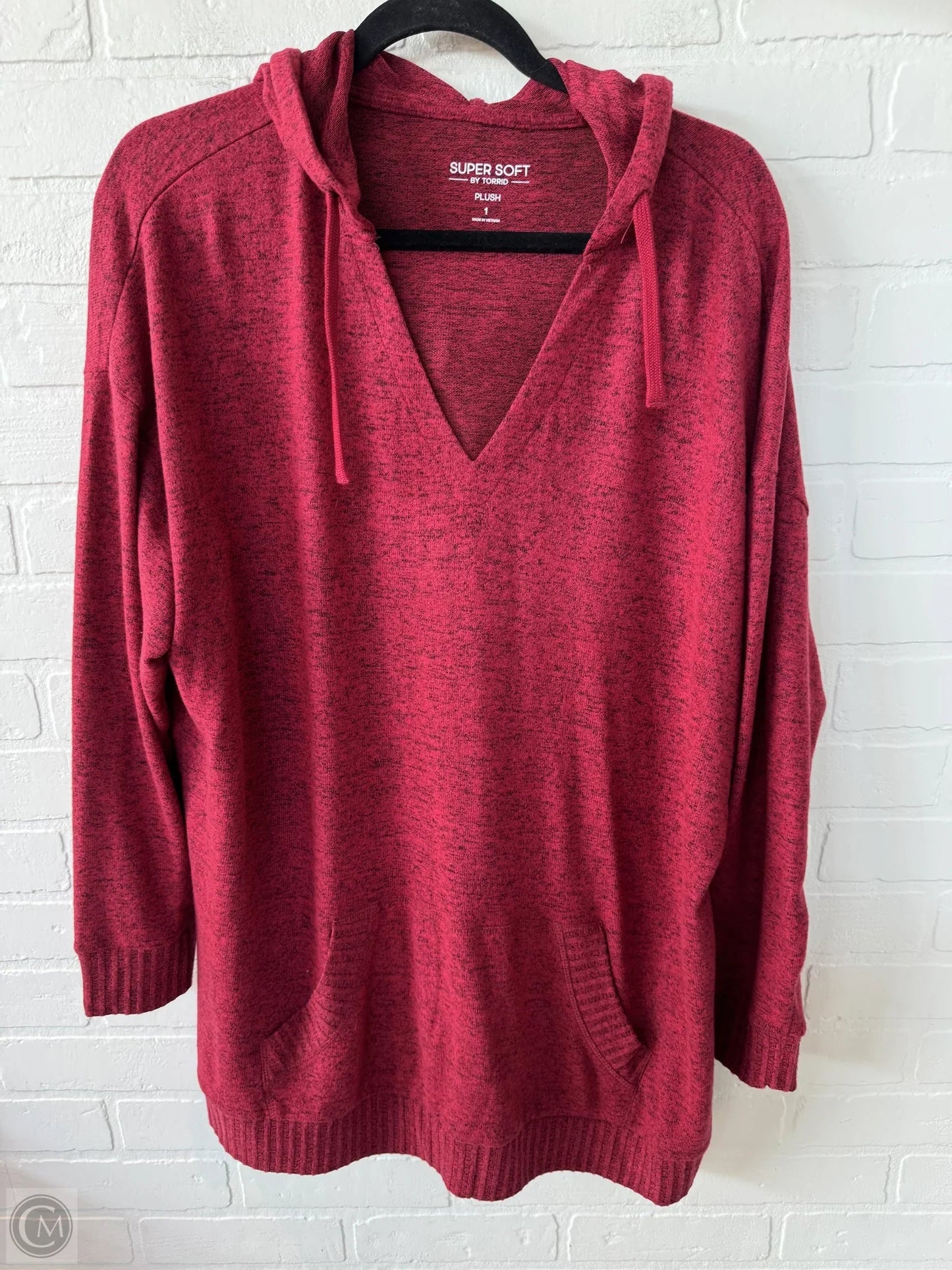 Sweatshirt Hoodie By Torrid In Red, Size: 1x