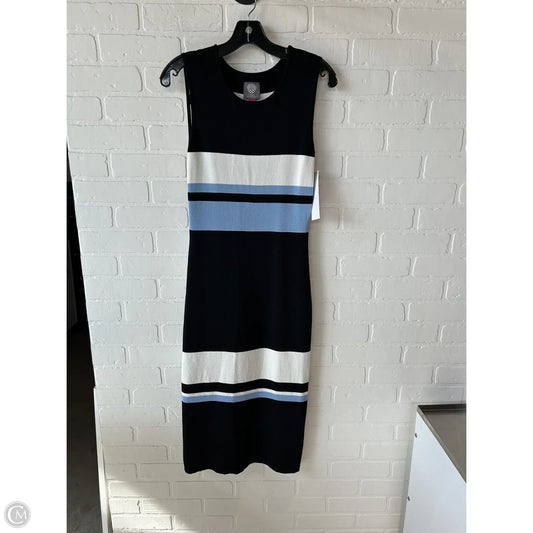 Dress Casual Midi By Vince Camuto In Black & Blue, Size: S