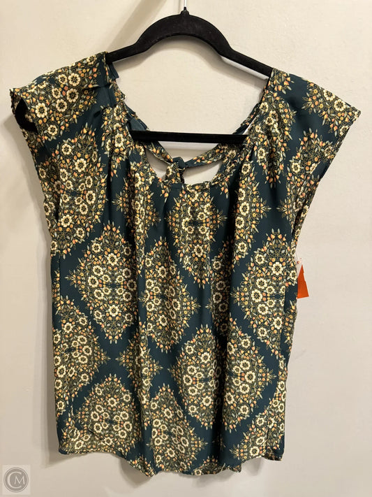 Top Sleeveless By Lc Lauren Conrad In Green, Size: S