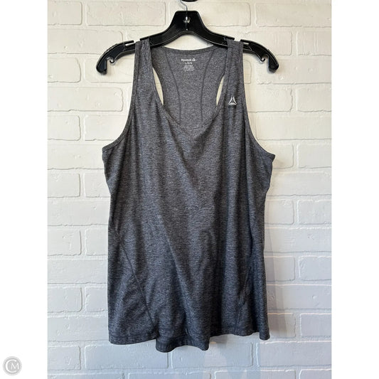 Athletic Tank Top By Reebok In Grey, Size: L