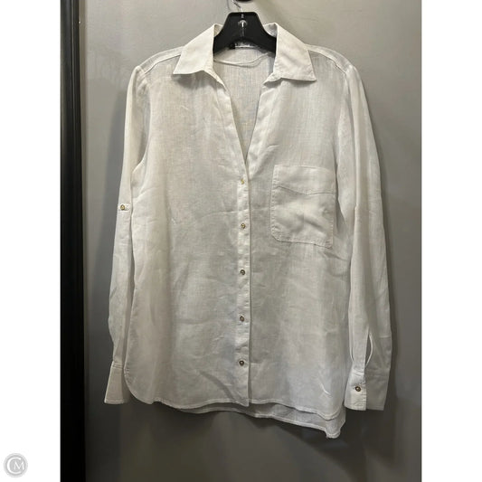 Top Long Sleeve By Zara In White, Size: Xs