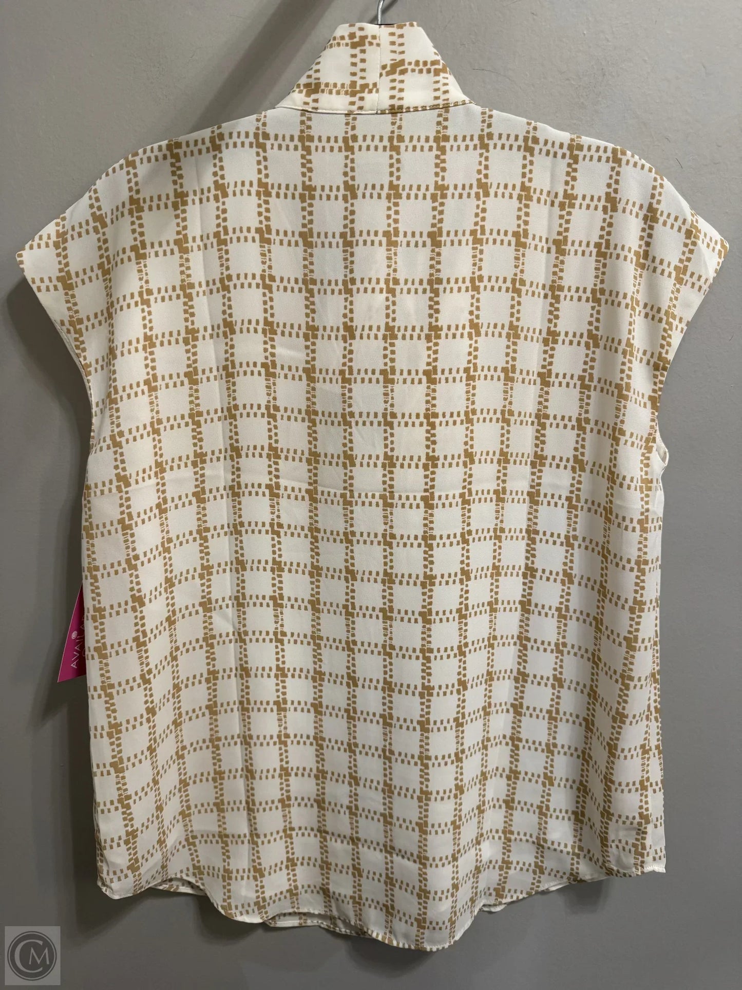 Top Sleeveless By Ann Taylor In Cream & Tan, Size: Xs