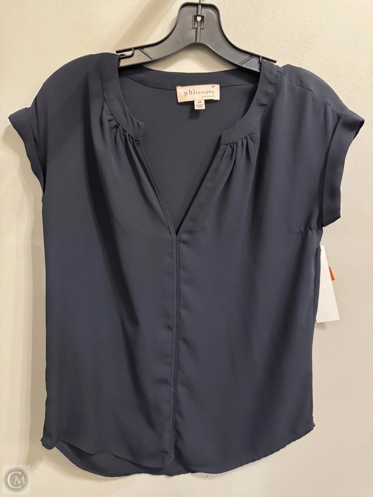 Top Sleeveless By Philosophy In Navy, Size: Xs