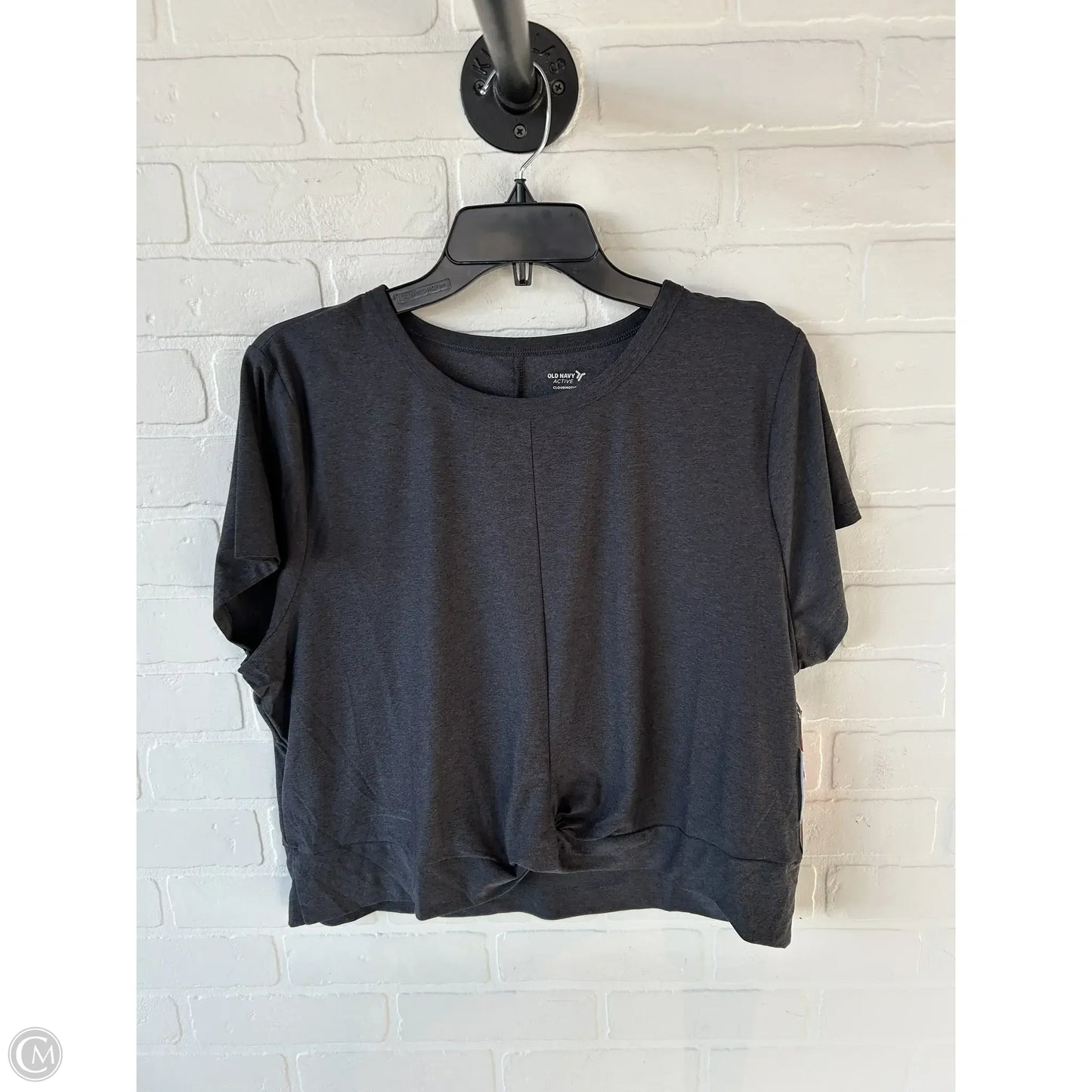 Athletic Top Short Sleeve By Old Navy In Grey, Size: Xl