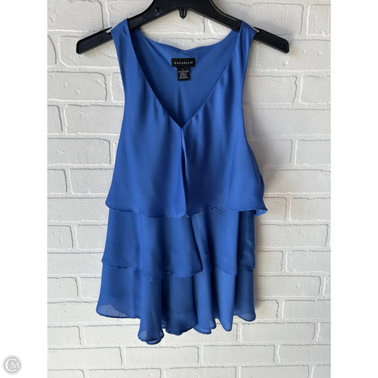 Top Sleeveless By Rafaella In Blue, Size: L