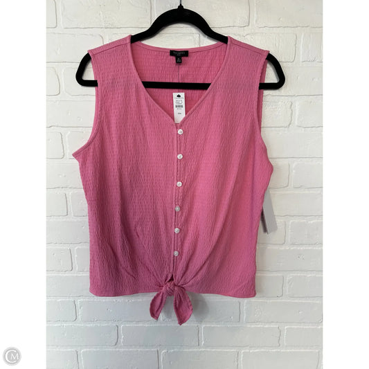 Top Sleeveless By Talbots In Pink, Size: Mp