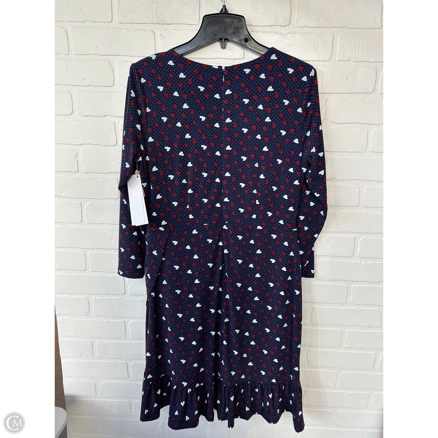 Dress Casual Midi By Talbots In Blue & Red & White, Size: Mp