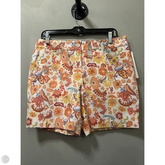 Shorts By Talbots In Orange & White, Size: 10p