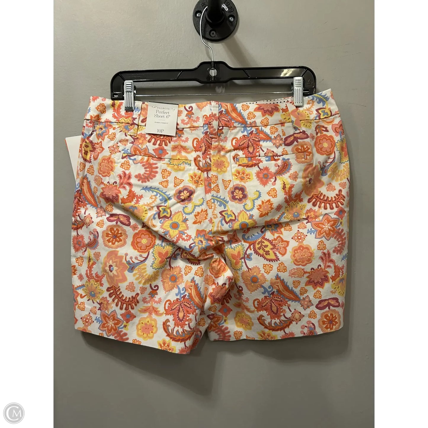 Shorts By Talbots In Orange & White, Size: 10p