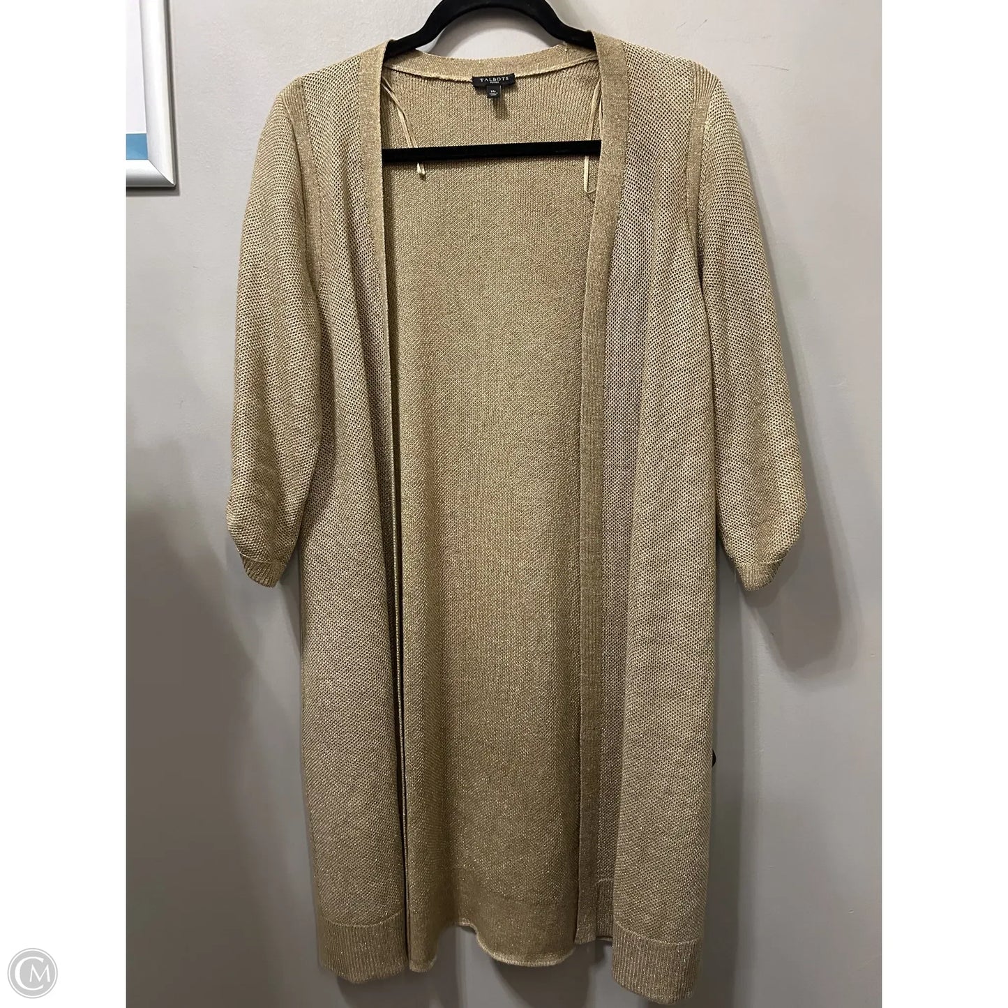 Sweater Cardigan By Talbots In Gold, Size: Mp