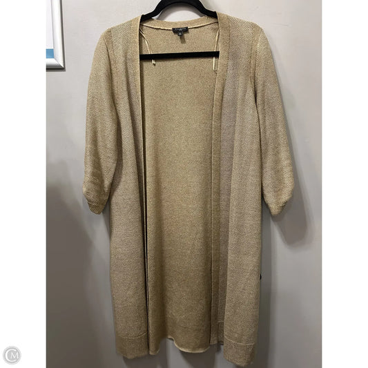 Sweater Cardigan By Talbots In Gold, Size: Mp