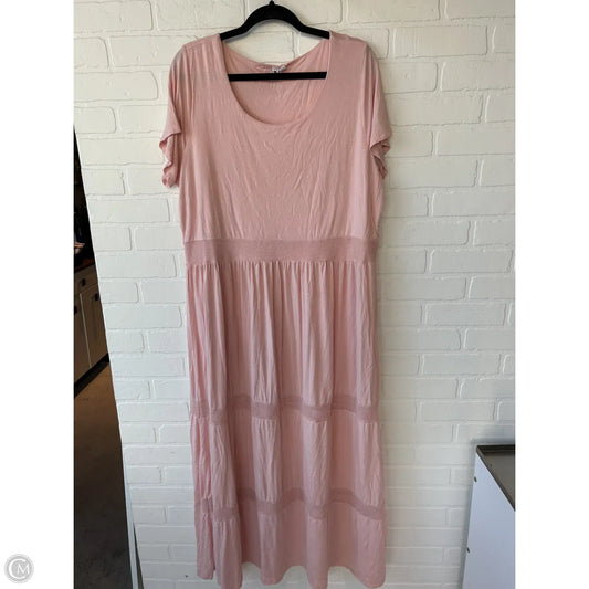 Dress Casual Maxi By Cable And Gauge In Peach, Size: 2x